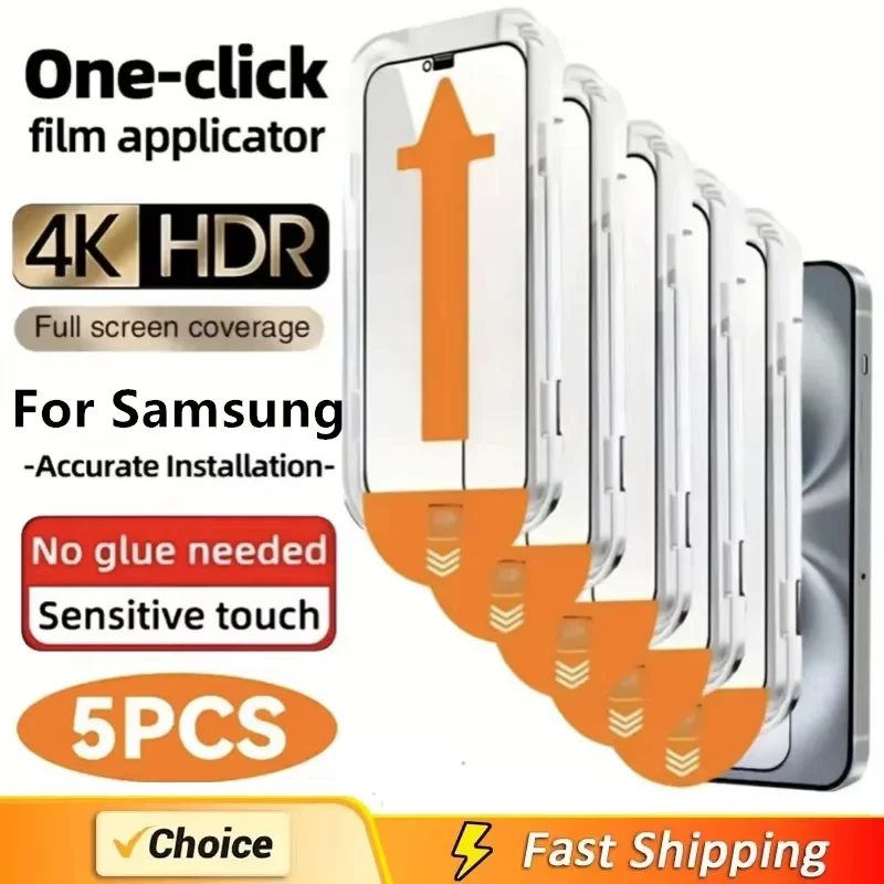 Oleophobic Coating Dust Free Easy Installation Screen Protector For Samsung Galaxy S25 Ultra S24 FE S23 A56 A36 A55 A26 A54 A35