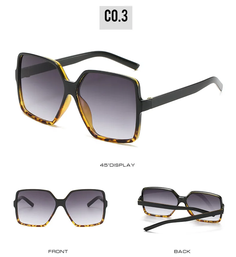 Neue Vintage-Sonnenbrille für Damen und Herren, Quadratischer Großer Rahmen, Marken-Designer Retro-Shades, Modische Sonnenbrille ﻿ für Männer – Detail 8