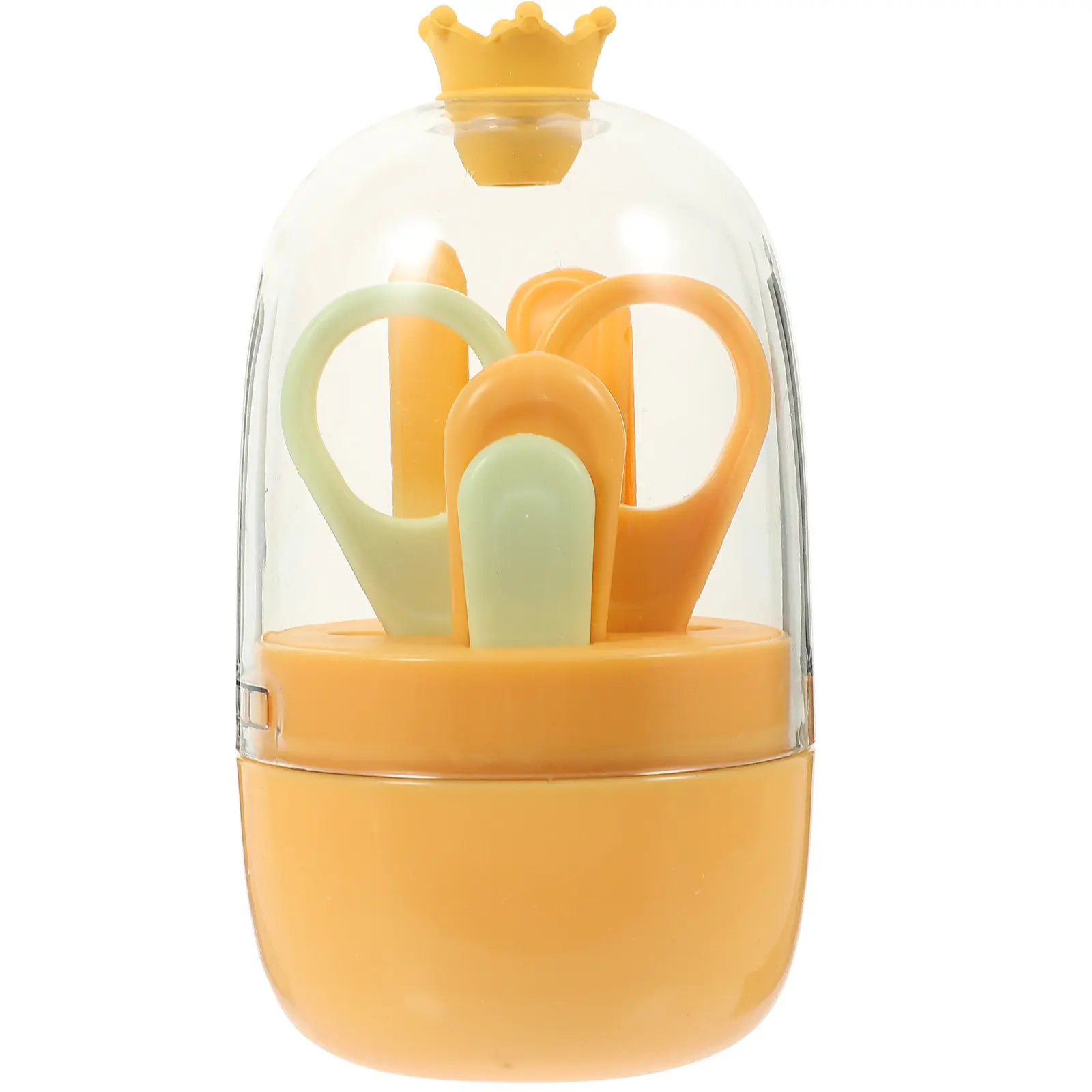 

1Set Baby Nail Clippers Complete Newborn Manicure Kit Safe Infant Nail Trimmer Bright Cartoon Storage Case Baby Manicure Kit