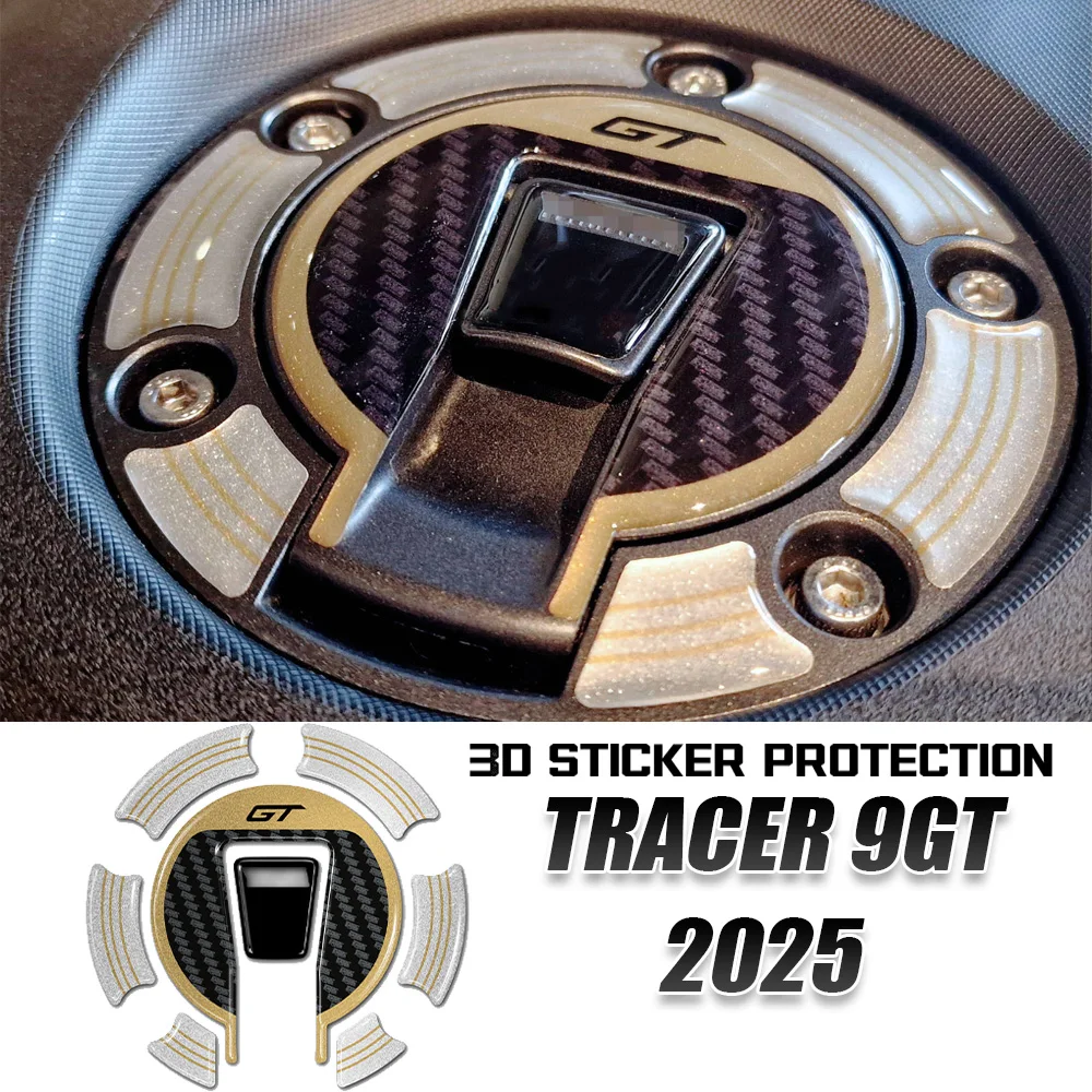 

For Tracer 9 GT Tracer 9 gt Ceramic ice 2025 Motorcycle Fuel Tank Cap Accessories 3D Sticker Protection Kit