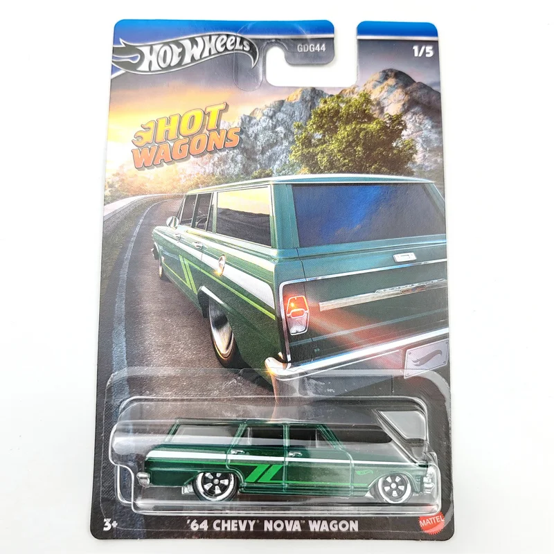 

Hot Wheels Cars 64 CHEVY NOVA WAGON 1/64 Металлическая литая под давлением модель Коллекция игрушечных транспортных средств GDG44-9C7E-1-HRR89