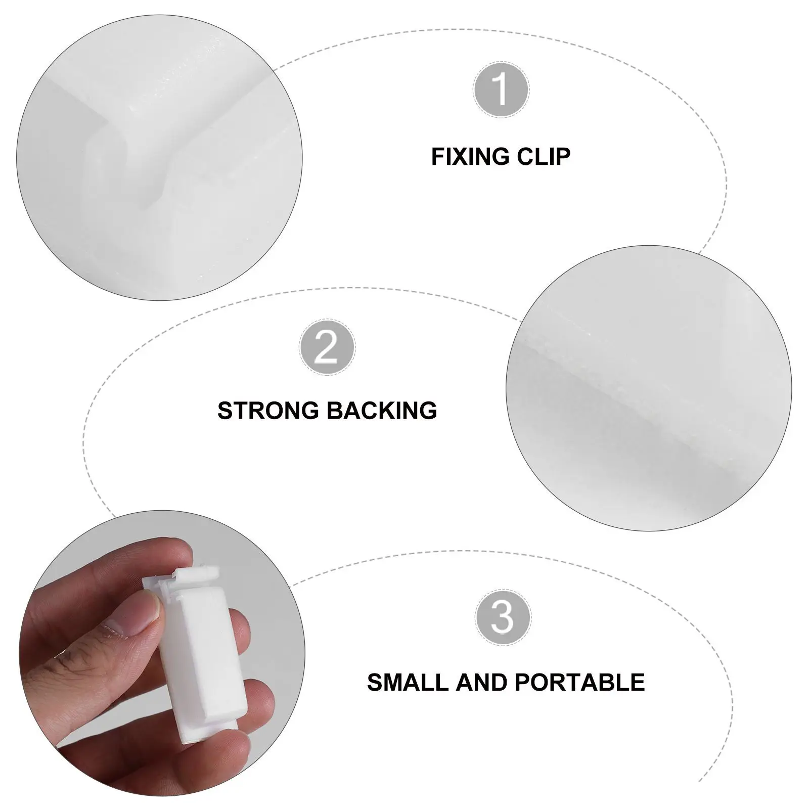 

50pcs Cable Buckle Self Adhesive Wire Clips For Led Strip Light Wiring Management Clamp Organizers Power Cord Fixing Buckle