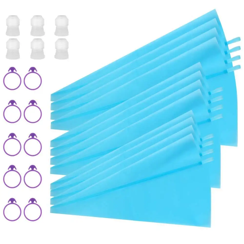 

28Pcs Piping Bag Set TPU Piping Bag Silicone Cable Ties Converter Bakeware Cake Silicone Mold Cake Decoration Accessories