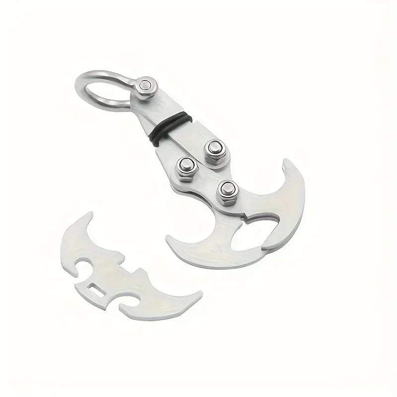 Stainless Steel Folding Grappling Hook - Durable & Easy Deployment, Versatile for Outdoor Adventures & Emergency Use