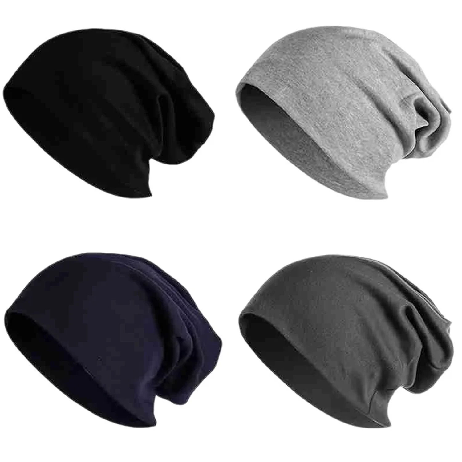 Czapka typu beanie dla kobiet, mężczyzna, jesienno-zimowa, elastyczna, na co dzień, w jednolitym kolorze, luźna czapka po chemioterapii