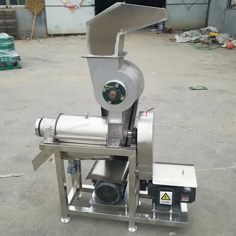 Large Capacity Fruit Pomegranate Kiwi Aloe Vera Screw Juice Extractor Machine/ Commercial Cold Press Juicer with Crusher