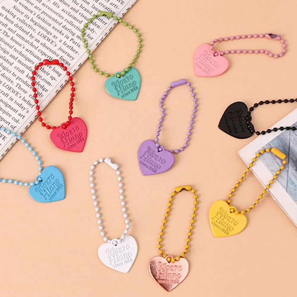 Portable Colorful Heart Keychain Fashion Y2K Love Pendant Keyring Kawaii Creative Bag Key Chain Car