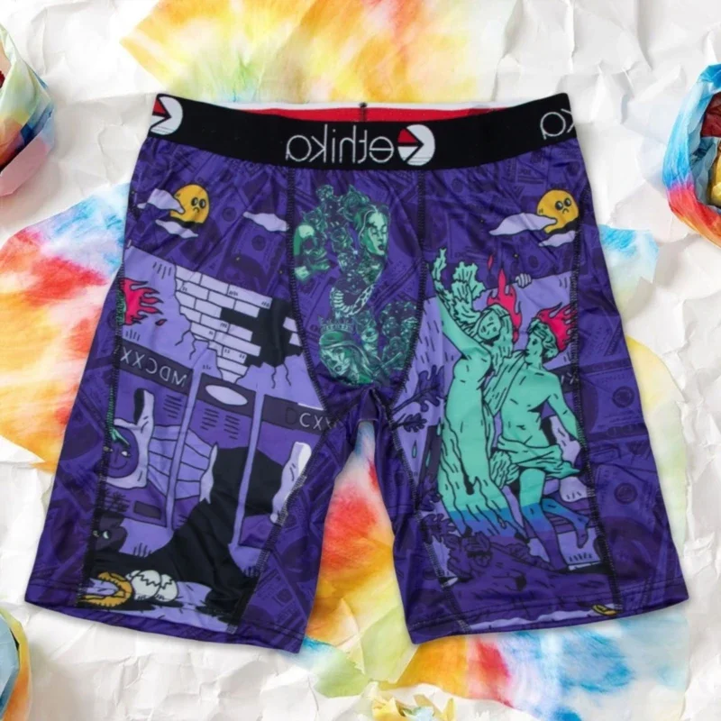 섹시한 남성 속옷 복서, 남성 팬티, 란제리, 여름 패션 프린트 언더팬츠, 남성 복서 플러스 사이즈, 여름 남자 복서 브리프 