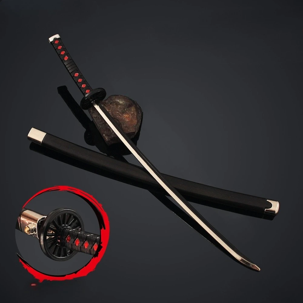 26CM Dämon Slayer Japanische Anime Peripheriegeräte Kamado Tanjirou Schwert Metall Handwerk Modell Sammeln Schreibtisch Ornamente Geschenke Junge Spielzeug