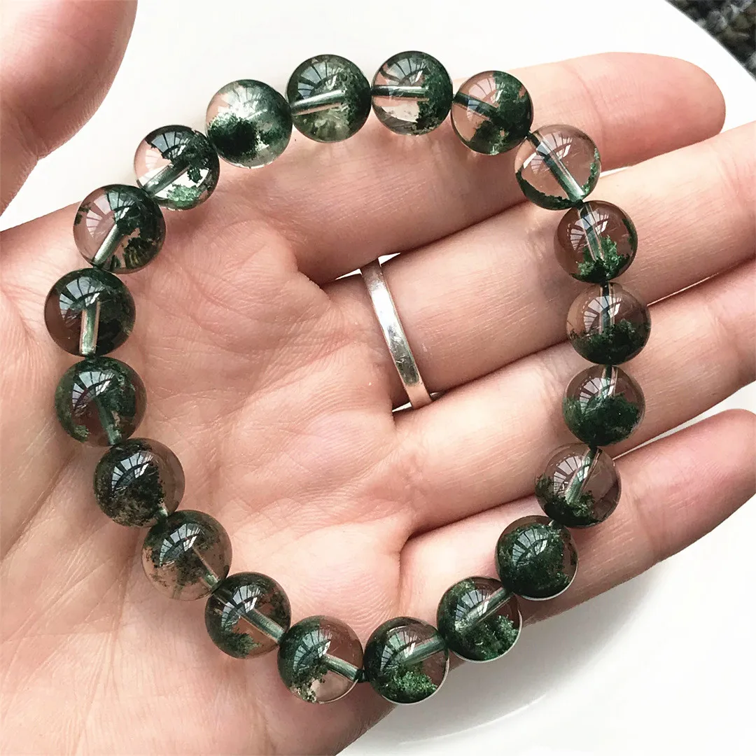 

10mm Natural Green Phantom Quartz Bracelet For Women Lady Men Wealth Gift Reiki Crystal Energy Beads Strands Jewelry AAAAA