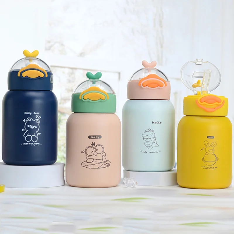 

350/420ml Cute Cartoon Thermos Double Wall Stainless Steel Vacuum Flask Insulated Termos Bottle Travel Portable Tumblers Cups