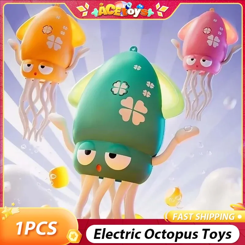 Pulpo de baile eléctrico con luz y sonido, juguetes de pulpo eléctrico, robótica interactiva eléctrica educativa bonita y divertida