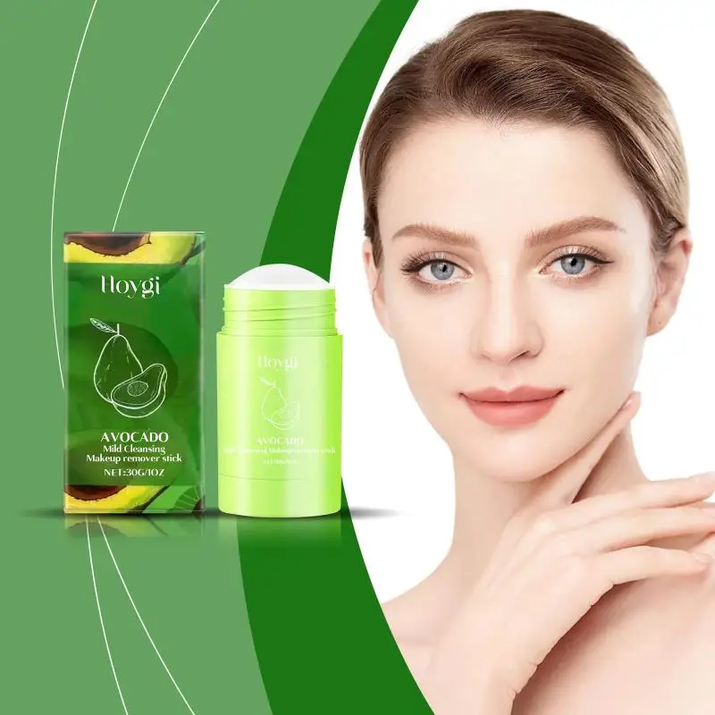 Avocado ​Citrus Makeup Remover Stick ​​Portable Deep Cleansing Pore Cream Stick Remover Balm makeup Facial Skin Care Cosmetics.