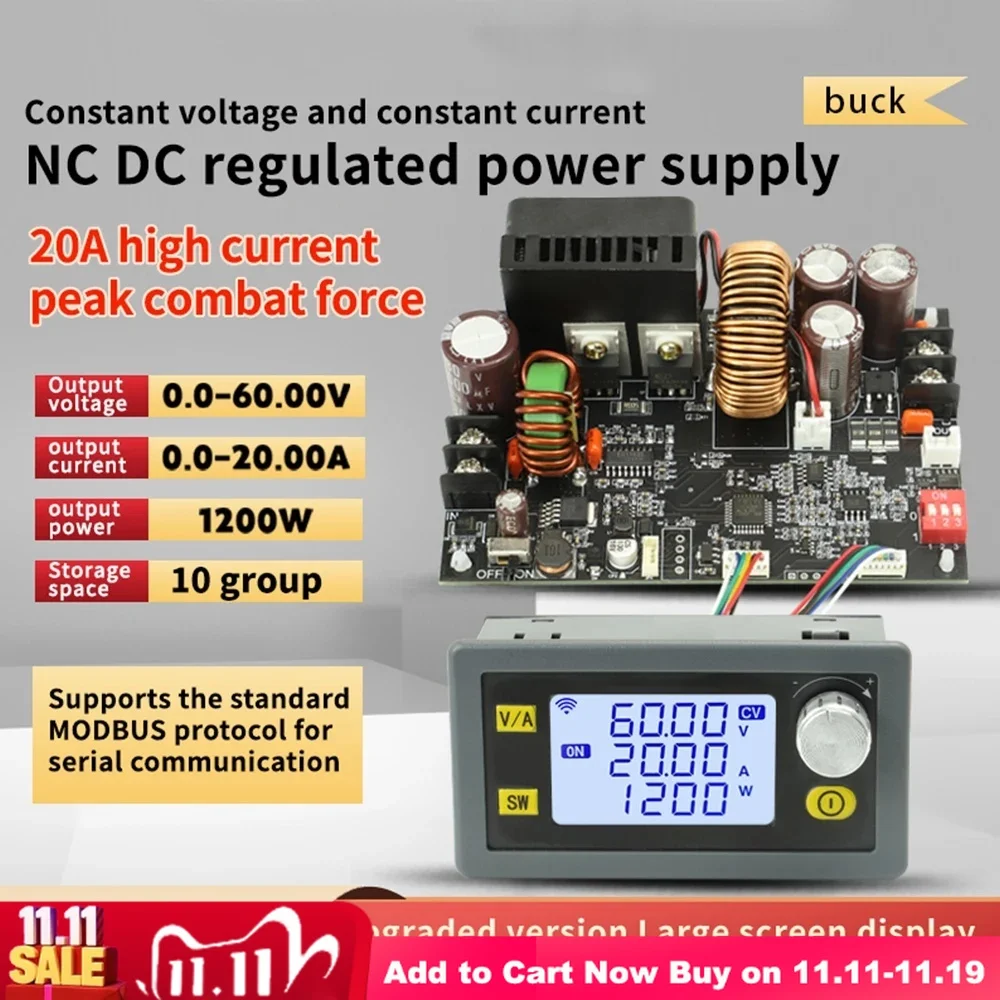 

XY6020L Регулируемый источник питания постоянного тока со стабилизированным напряжением и ЧПУ, базовая пластина, понижающий модуль постоянного напряжения и тока