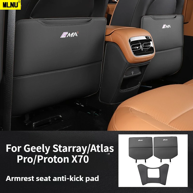 

Accessories For Geely Starray/Atlas Pro/Proton X70 2025/2024 -Premium Leather Seat Anti-Kick Pad,Anti-Dirty, Shock-Absorbing