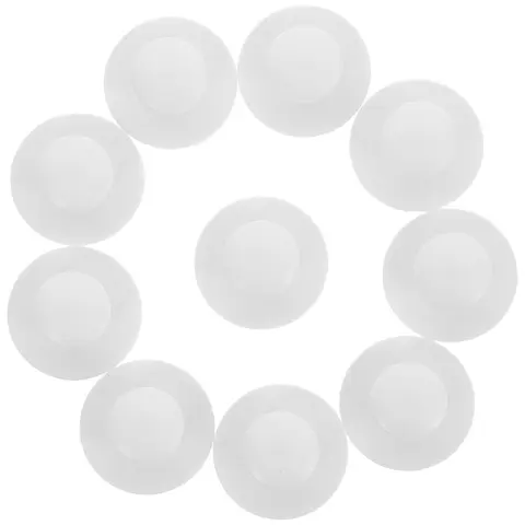 10pcs Cabinet Door Handles Self Adhesive Round Drawer Knobs For Kitchen Wardrobe Glass Window Doors White Plastic Mini Handle