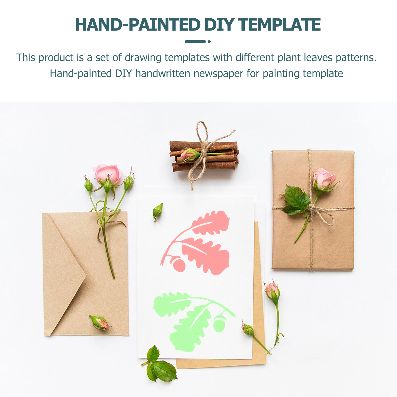 12pcs Hollow Art Leaf Drawing Leaves Stencils Safe PET DIY Painting Stencils Craft Painting Templates Student Supplies