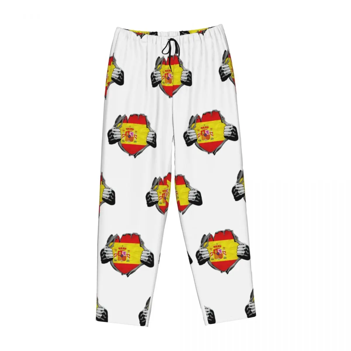

Custom Flag Of Spain Women Pajama Pants Lounge Sleep Sleepwear Bottoms with Pockets