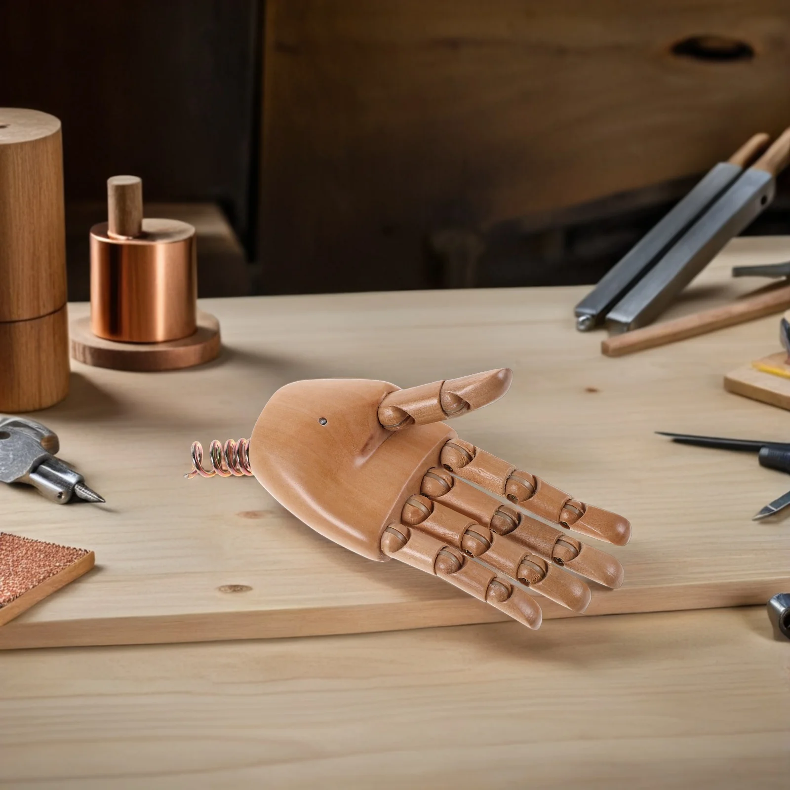 

Child Model Bionic Mannequin Wooden Natural Grain Flexible Joints Lifelike Design Easy Installation Durable for Children's