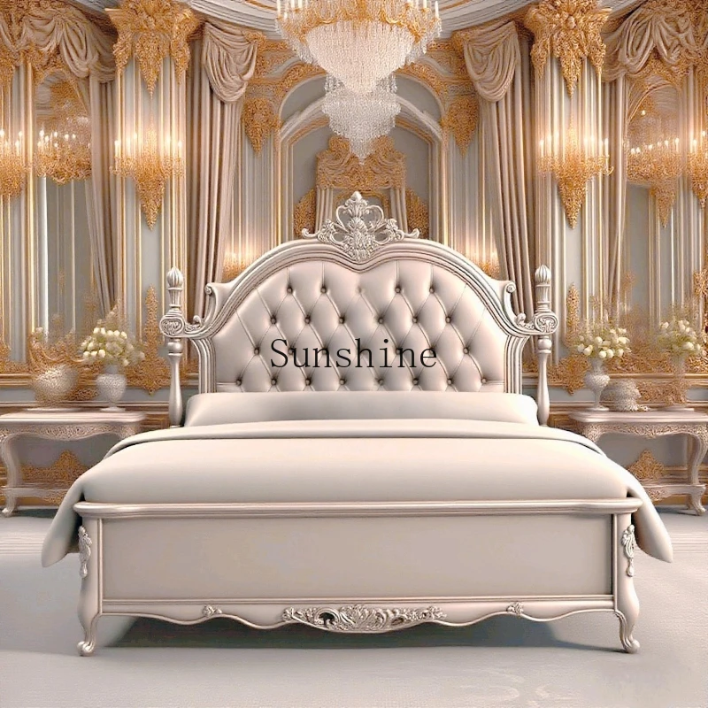 

American retro master bedroom luxury double Jane European princess bed