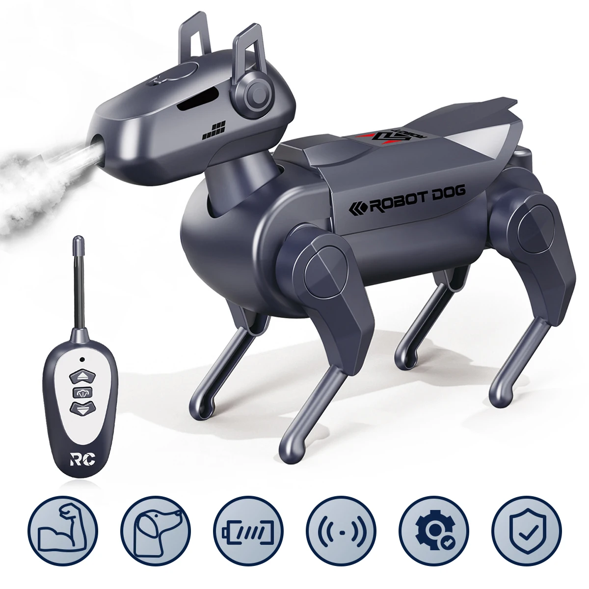 RC Robot Dog DIY Assembly Science Toy Remote Control Mechanical Pet Educational Build Kit Electronic Toys for Kids Boys Girls