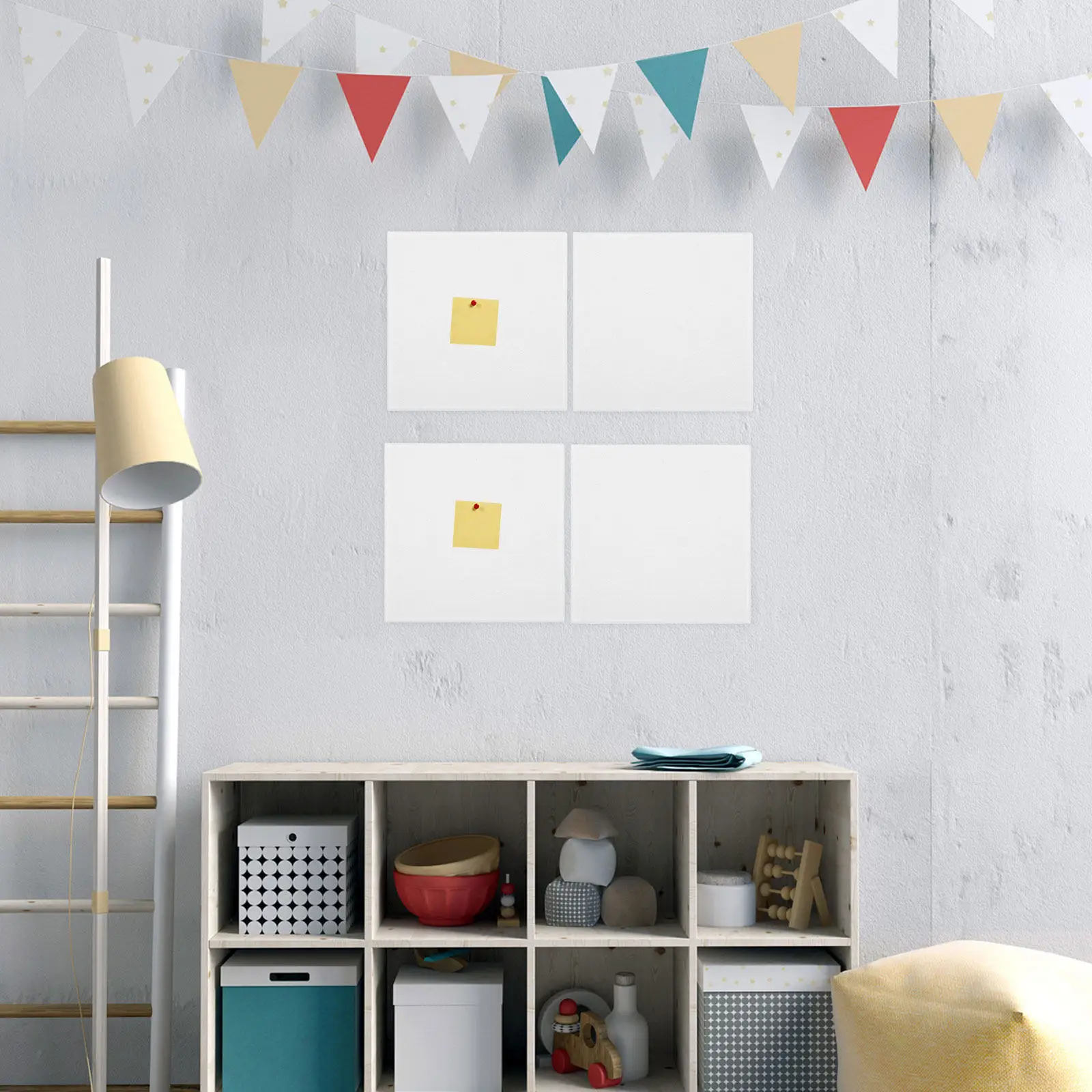 

Набор из 6 белых войлочных досок для заметок 30x30 см, толщиной 9 мм, для детского творчества, демонстрации фотографий, настенной доски объявлений, звукопоглощающая акустическая панель