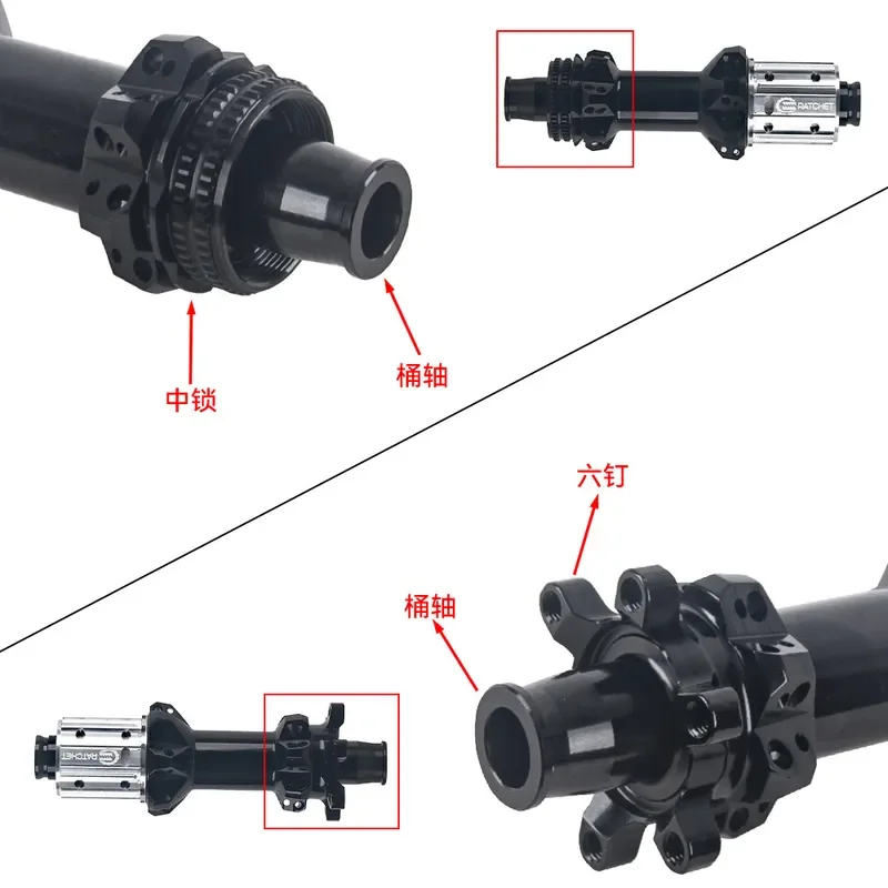 Ultra-light mountain bike flower drum, ratchet 36T60T straight pull middle lock 28 holes BOOST bicycle wheel hub
