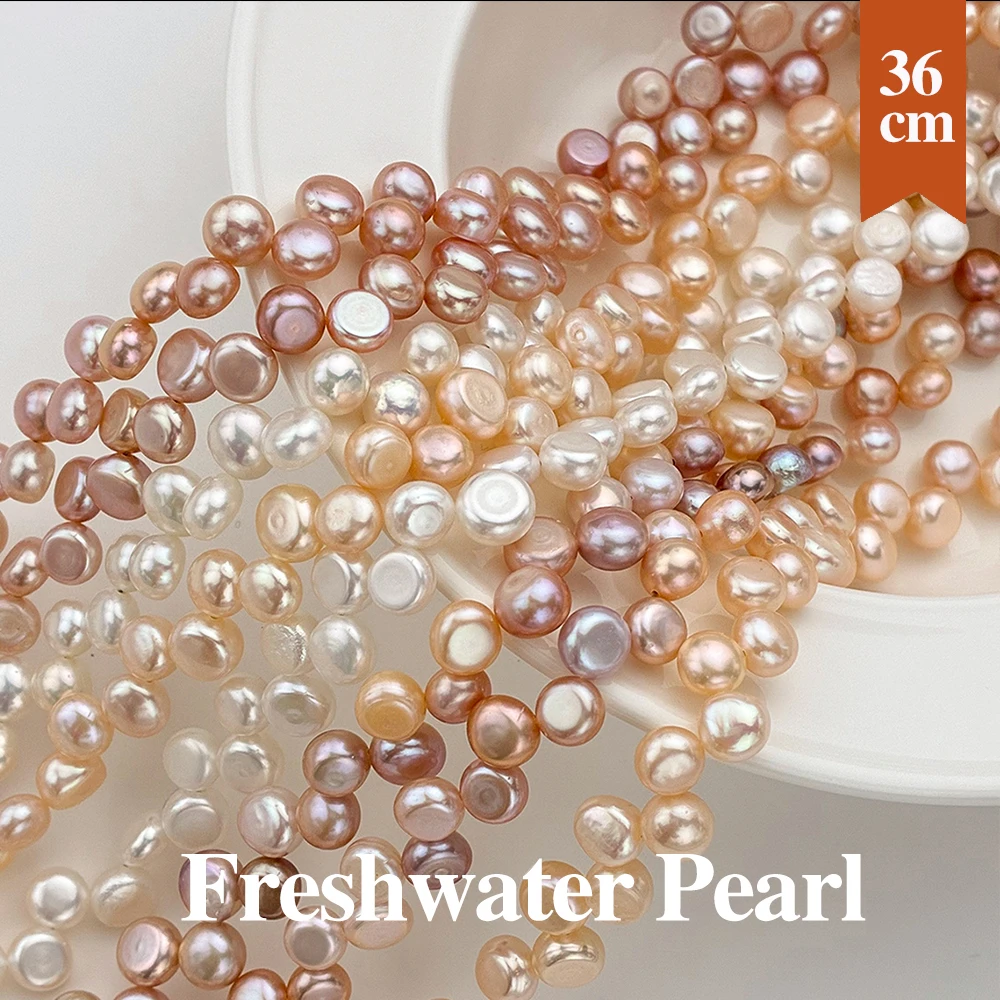 

Gloss Natural Freshwater Pearl Beads 6.5-7.5mm Sanqi Kong Pearl Loose Spacer Beaded for Making DIY Jewerly Necklace Bracelet