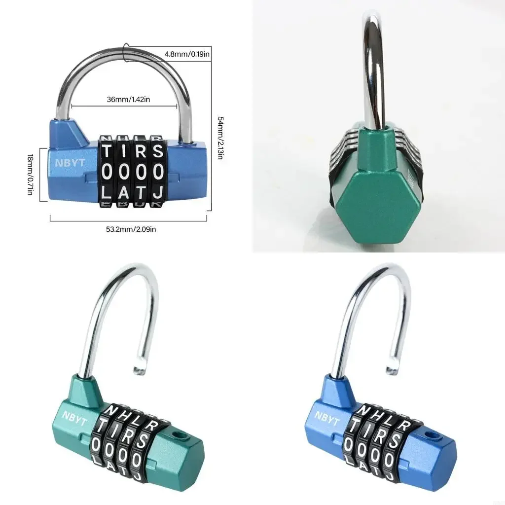 Luggage Lock4 Digit Combination,Resettable Easy to Read Password Window, Travel Lock for Suitcases, Backpacks F19E