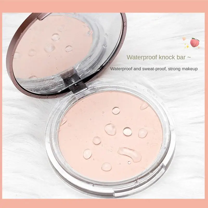 Polvo comprimido de Little Bear, polvo de ajuste de brillo mate, Control de aceite, polvo compacto para la cara, corrector, maquillaje facial, cosméticos