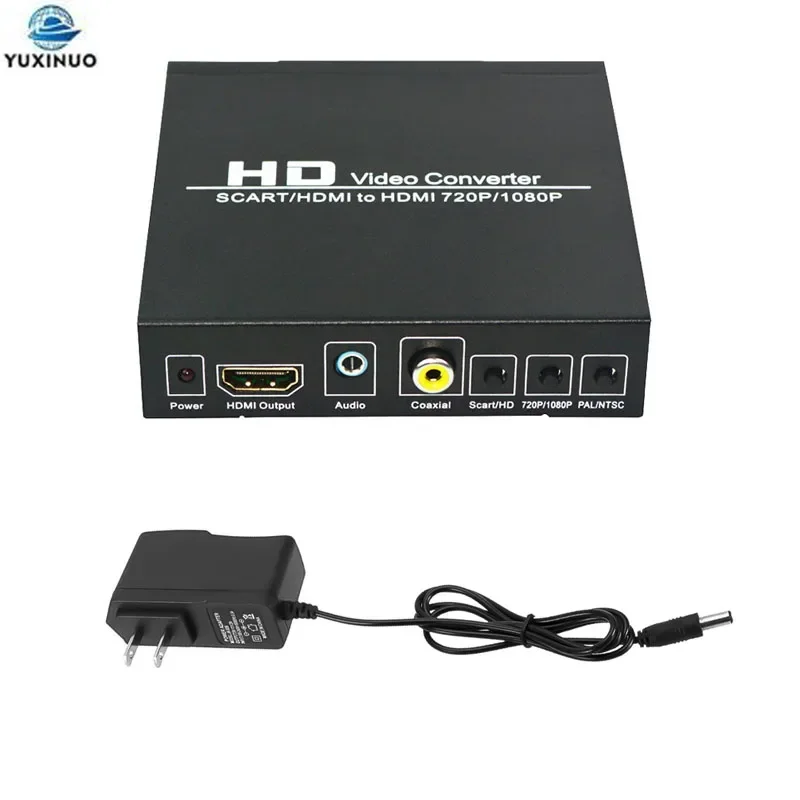 Full HD 1080P SCART HDMI-compatible to HDMI-compatible Converter Digital High Definition Video Konverter UC18 For HDTV HD Video