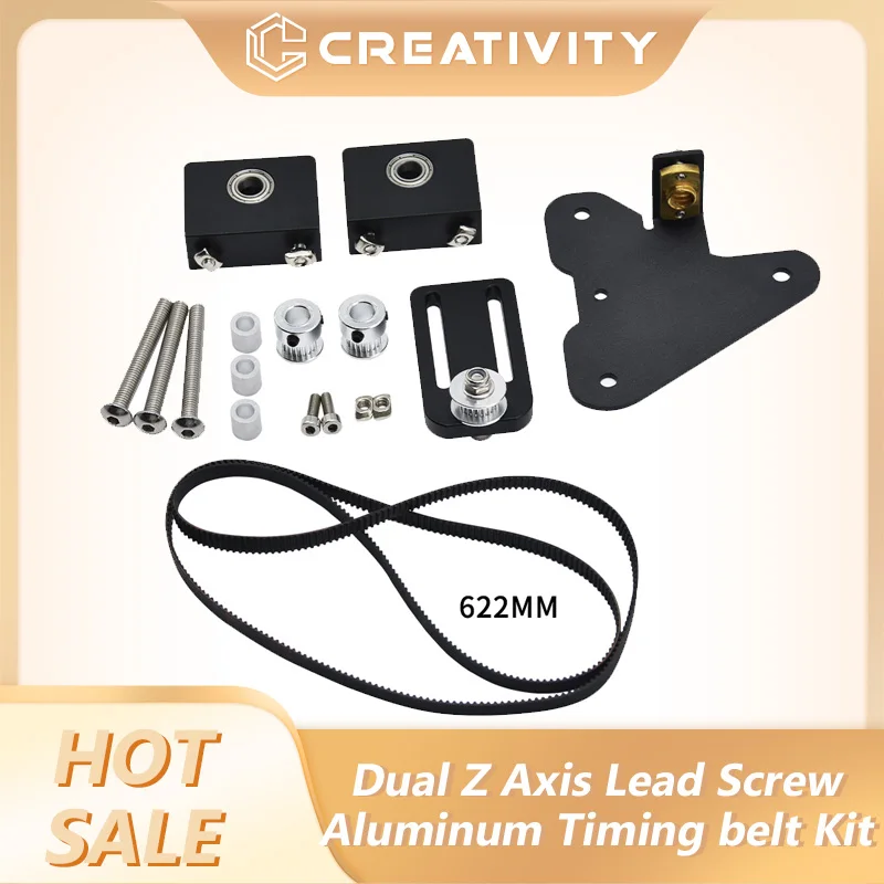 

Свинцовый винт с двумя осями Z для ремня ГРМ, ширина 6 мм, шестерня 20 зубцов для ремня CR10 Ender3 для 3D принтера 622 мм, 752 мм