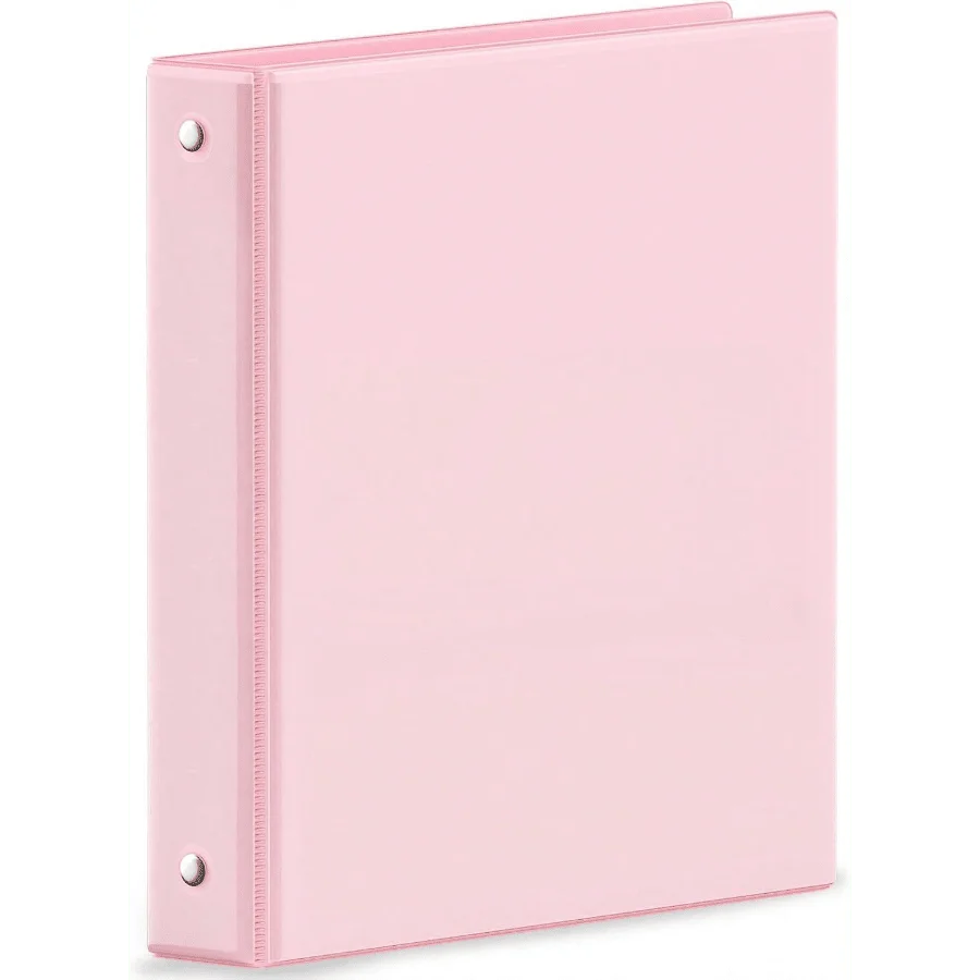 3 Ring Binder 1 Inch Pink 1 Pack, Holds 175 Sheets Of Letter Paper, Clear View 1