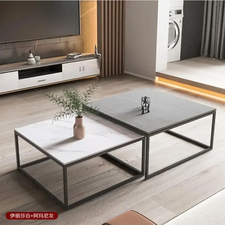 Coffee Table Combination Small Apartment Living Room Tea  Square Office Side  Light Luxury Internet Celebrity