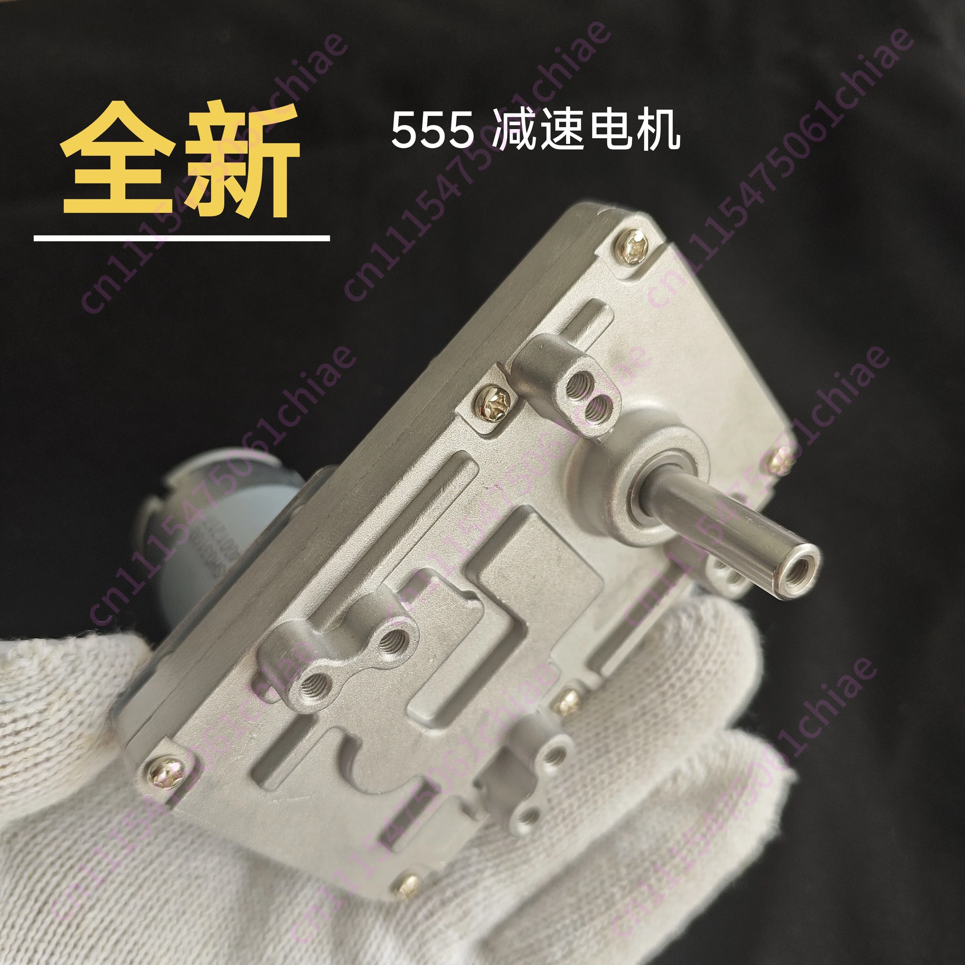 Low Noise and Silent 7-shaped 555 Motor Motor 12V DC 24V Geared Motor High Power Metal Tooth Large Torque