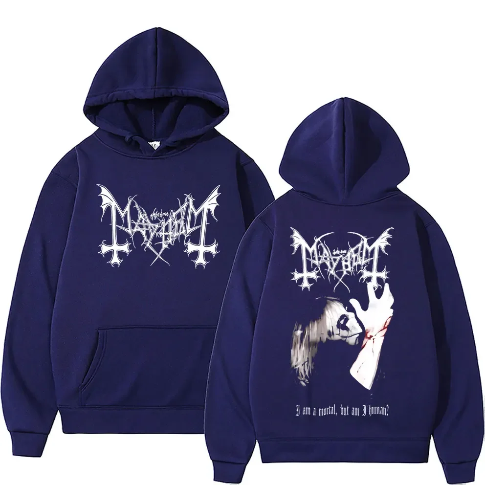 Herren-Hoodie mit Aufdruck auf Vorder- und Rückseite, Herbst-Winter Gothic Metal Streetwear Pullover-Sweatshirt – Detail 4