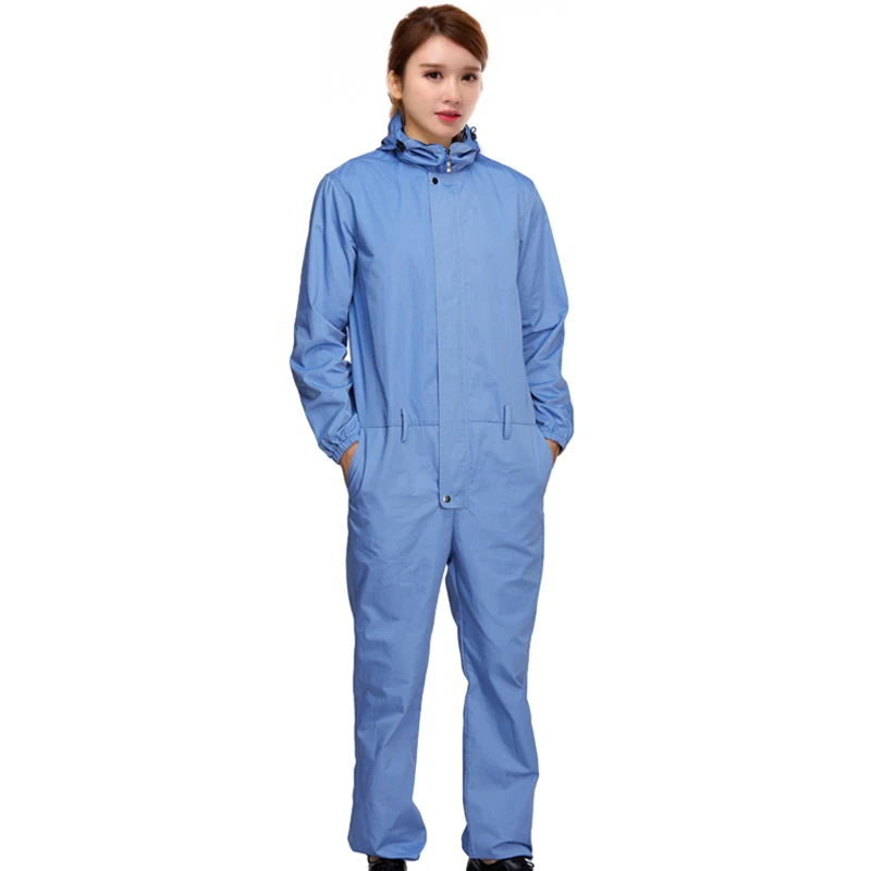 Women Men Electromagnetic Radiation Protective Overalls Computer Room Monitoring Metal Fibre EMF Shielding Work Clothes Suit