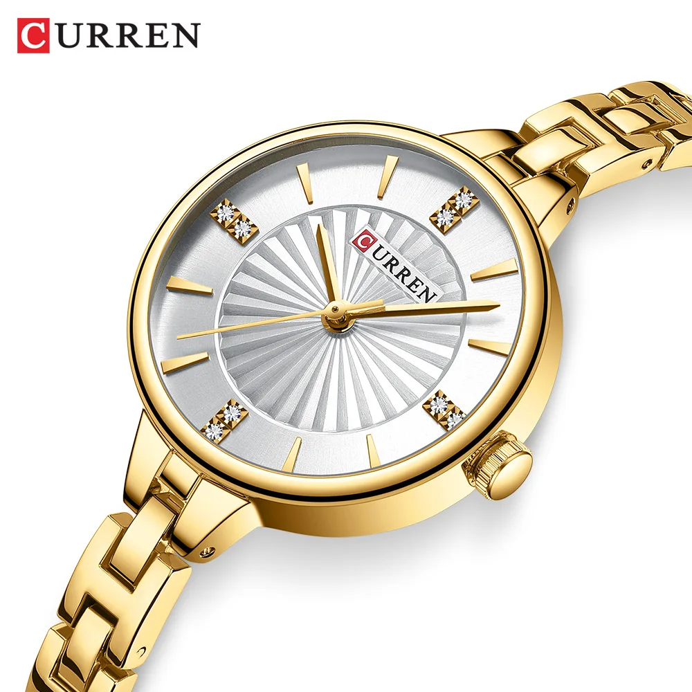 CURREN Japan Quartz Women Watch Stainless steel Bracelet 