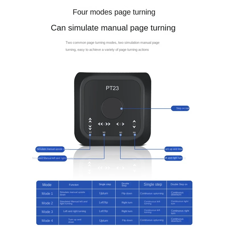 Wireless Page Turner Pedal Rechargeable Wireless Foot Switch For Tablet Smartphone Electronic Music Scores E-Books