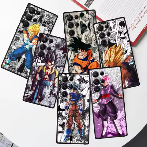 Manga D-Dragon Ball Z Art For Samsung Galaxy S24 S23 S22 S21 S20 FE S10 S10E Plus Ultra Pro Lite 5G Black Phone Case