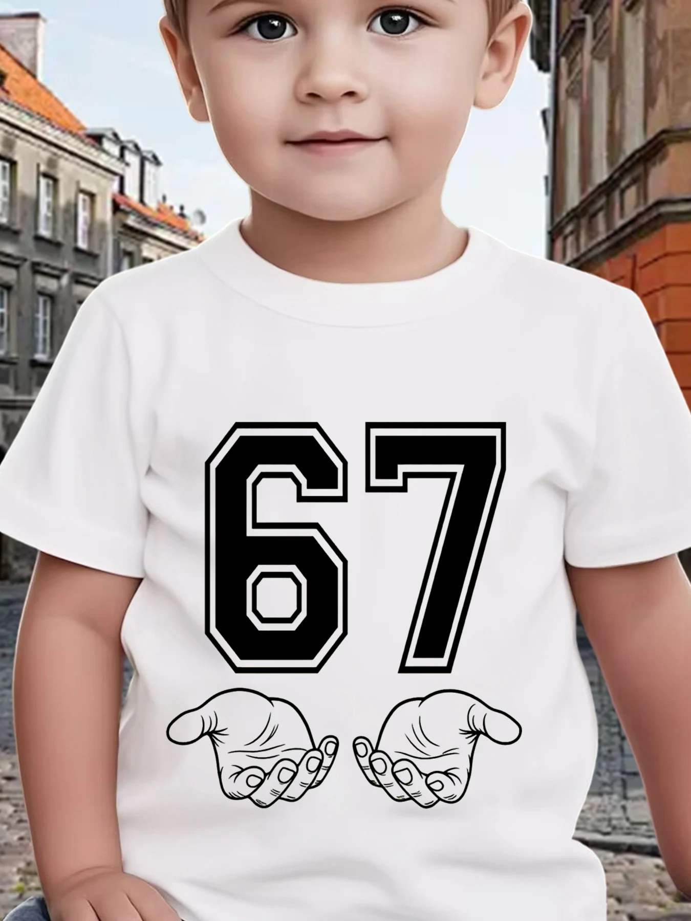Family Vintage 67 Hand Matching Cotton Tee Parent Boy Girl Soft Summer Crew Neck Short Sleeve Top for Retro Sports Fans Tops