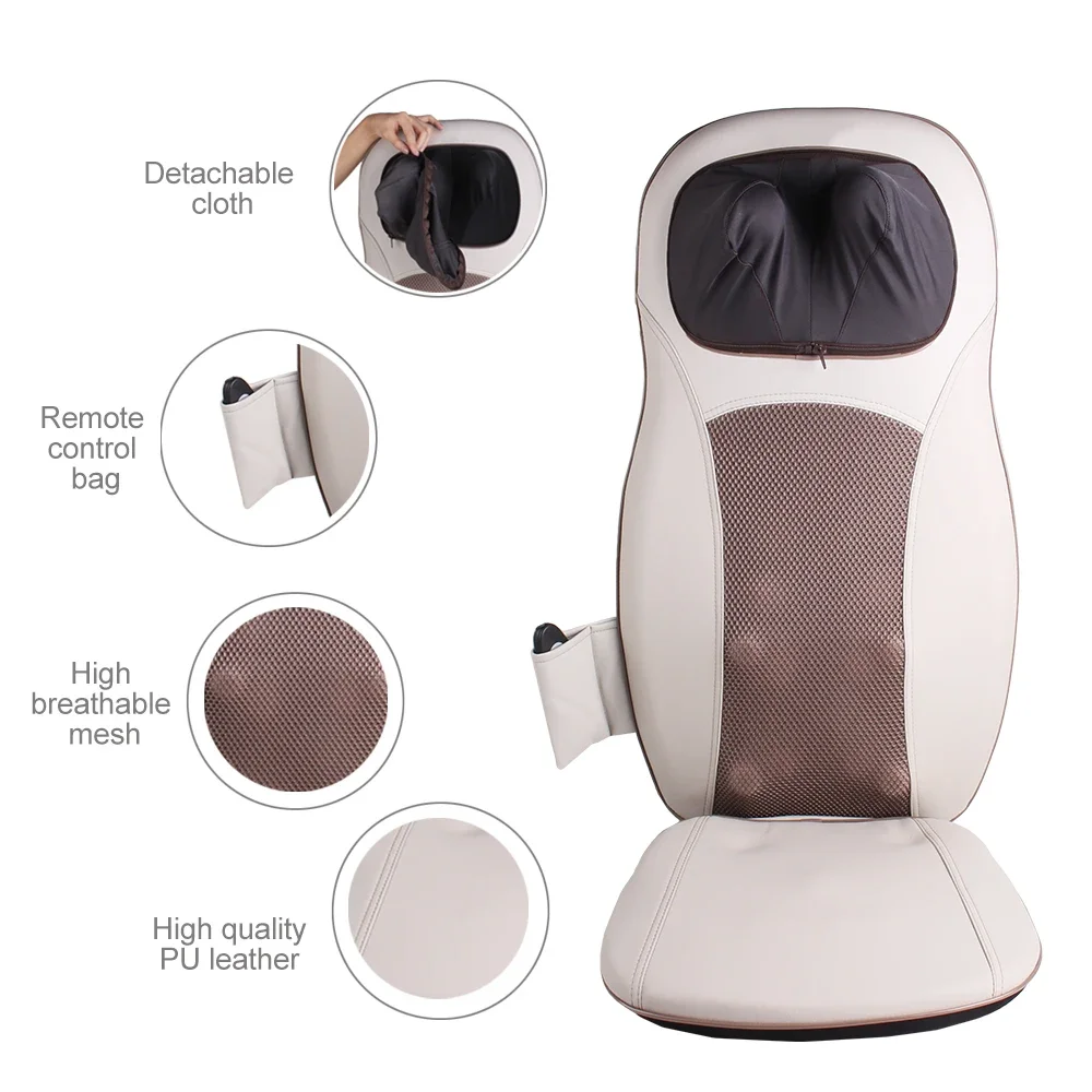 

Deep Kneading Vibration Back Massager Home Office Use Relaxation Electric Full Body Massage Cushion Chair Pad Seat Heat Shiatsu