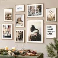 Classic Vintage Wall Art Old Camera Record Player Bicycle HD Canvas Printed Poster Home Living Room Bedroom Decoration