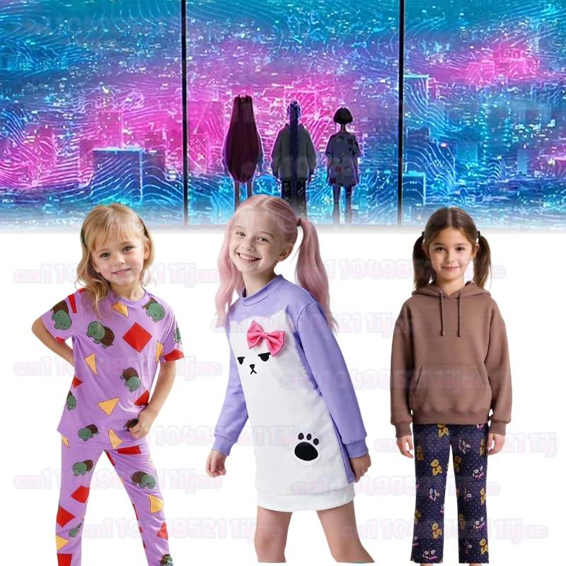 

KPop Mira Cosplay Purple Pajamas Demon Movie Hunters kids Girls Roleplay Sleepwear Hoodie Hair Loops Halloween Cosplay Costume