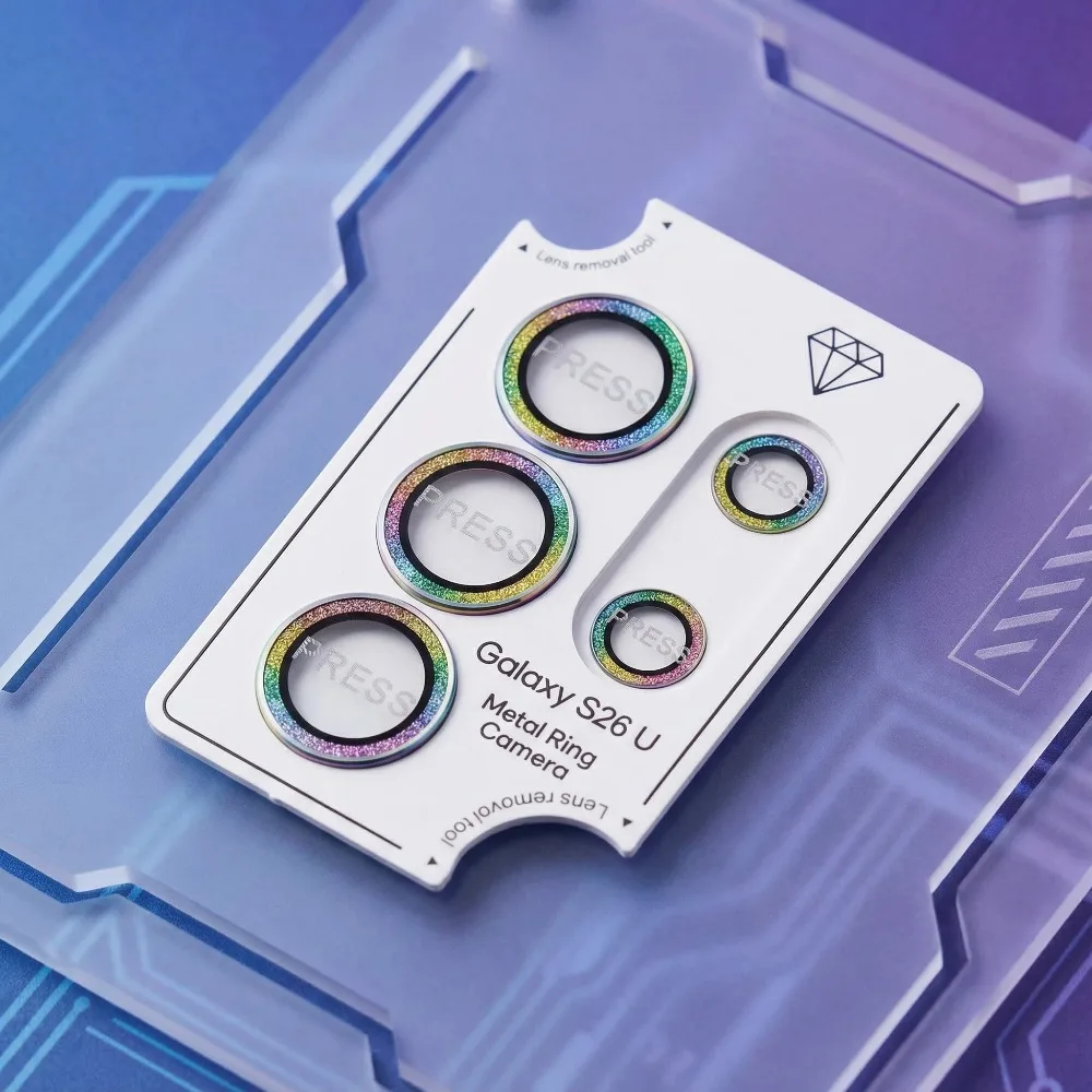 

Защитная пленка из закаленного стекла с блестками для задней камеры Samsung S26 Ultra/Pro/Edge S25/S24/S23 Ultra Plus, полное покрытие