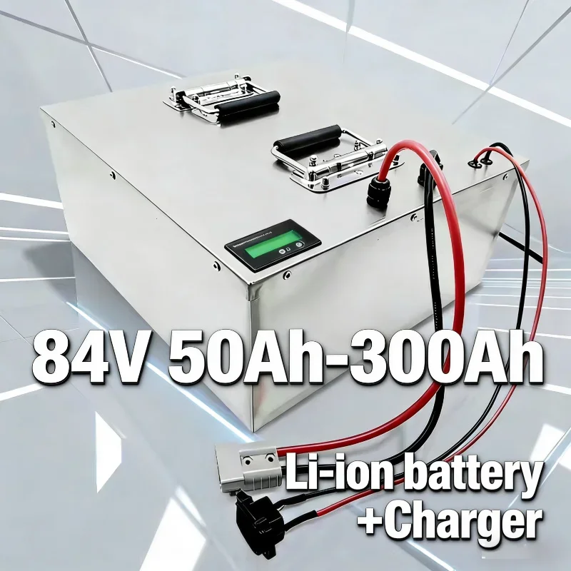 

Литий-ионный аккумулятор 84 В 50 Ач-300 Ач с BMS | Быстрая зарядка + Bluetooth | Литий-ионный аккумулятор большой емкости для осмотра достопримечательностей мощностью 8–12 кВт