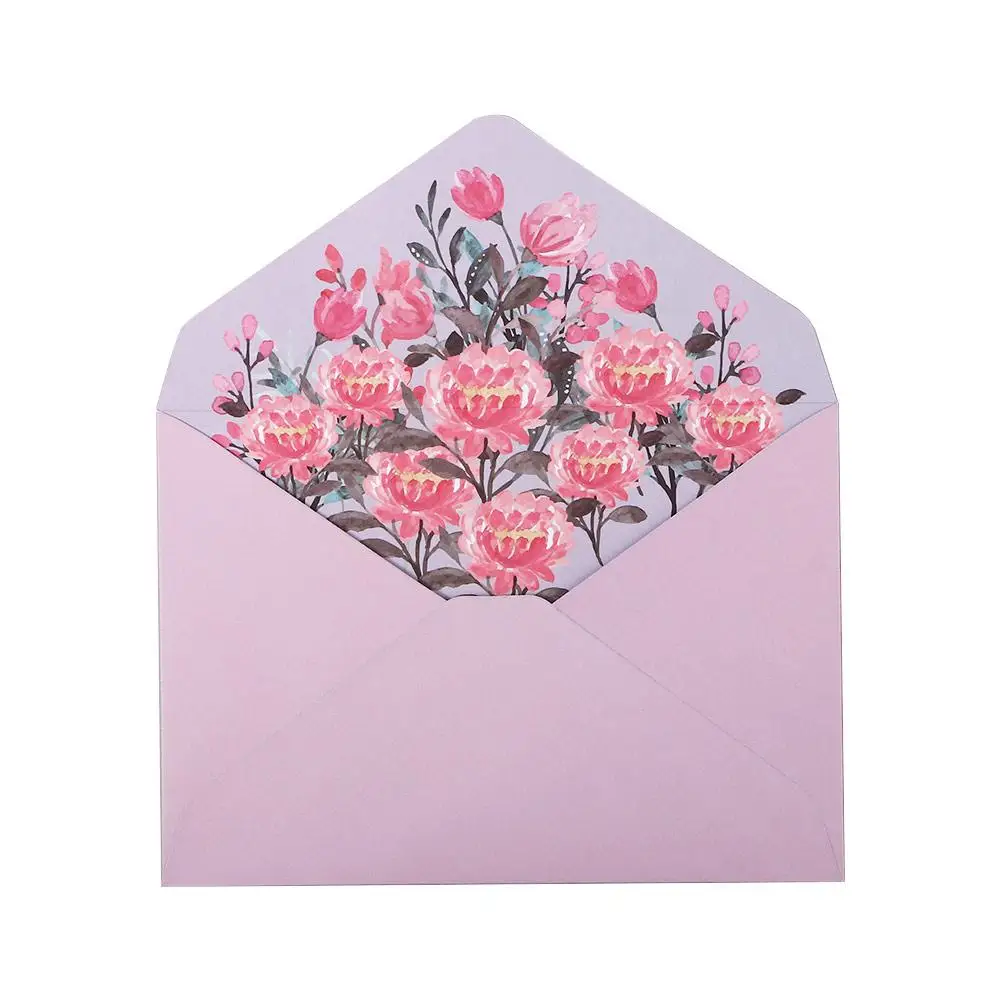 Stationery Lovely Wedding Letter Pad Invitation Gift Greeting Card Flowers Envelope Letter Paper Writing Paper