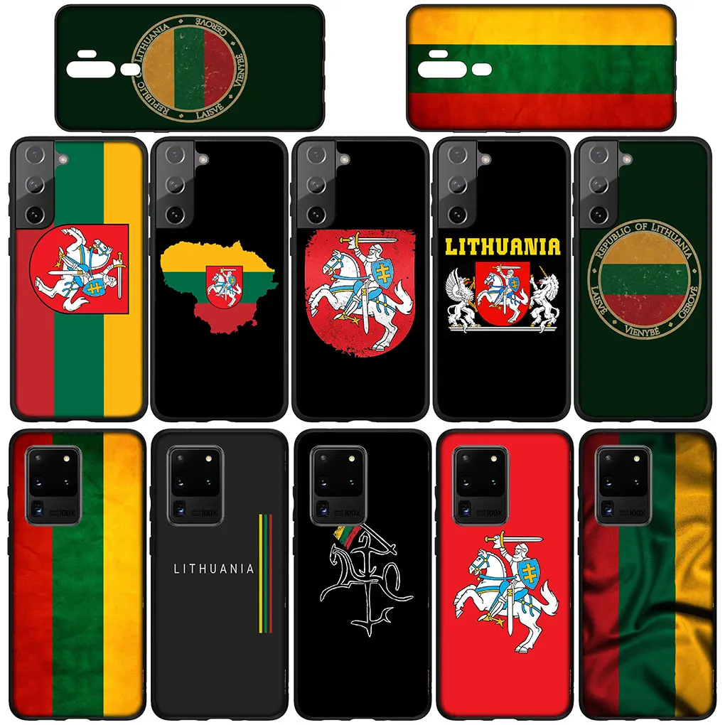 Lithuania Flag Cover Phone Casing for Samsung Galaxy S21 S20 Fe S23 S22 Ultra S8 Plus A71 A12 A13 A21S S7 Soft Case