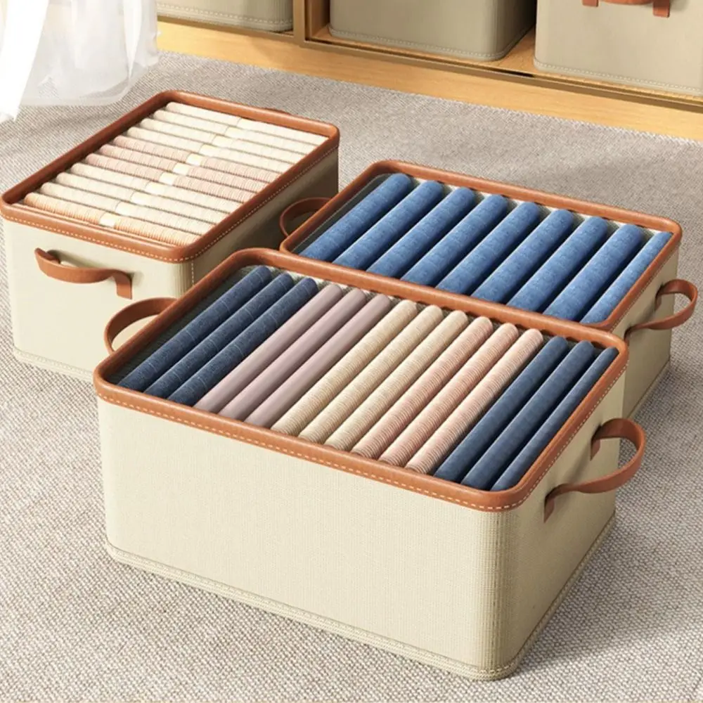 Foldable Clothing Storage Box Separation Fabric Art Socks Storage Container Clothes Dividers Organizing Container Household