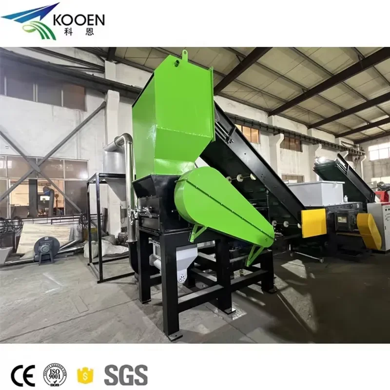 High Efficiency Automatic PET Drink Bottle Crushing Waste Plastic Grinding Machine